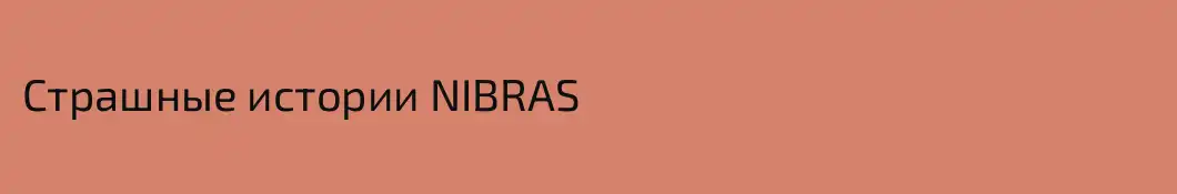Страшные истории NIBRAS